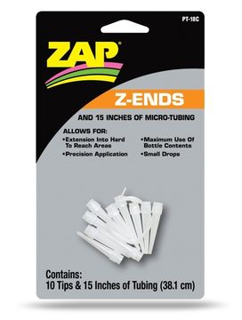 Z-End Extened Glue-tips + teflon tubing (10) in der Gruppe Hersteller / Z / ZAP / ZAP Glue bei Minicars Hobby Distribution AB (40PT18c)
