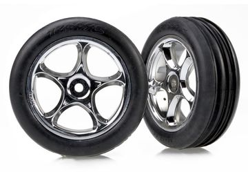 Tires & Wheels Alias Soft/Tracer Chrome 2.2 2WD Front (2) in the group Brands / T / Traxxas / Tires & Wheels at Minicars Hobby Distribution AB (422471R)