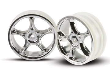 Wheels Tracers Chrome 2.2 2WD Front (2) in the group Brands / T / Traxxas / Tires & Wheels at Minicars Hobby Distribution AB (422473)
