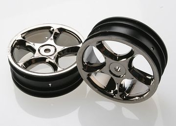 Wheels Tracers Black Chrome 2.2 2WD Front (2) in the group Brands / T / Traxxas / Tires & Wheels at Minicars Hobby Distribution AB (422473A)