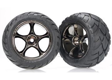 Tires & Wheels Anaconda/Tracer Black Chrome 2.2 Rear (2) in the group Brands / T / Traxxas / Tires & Wheels at Minicars Hobby Distribution AB (422478A)