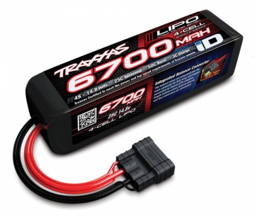 Li-Po Battery 4S 14,8V 6700mAh 25C iD-connector in the group Brands / T / Traxxas / Batteries Li-Po at Minicars Hobby Distribution AB (422890X)