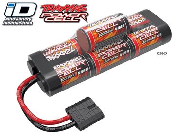 NiMH Battery 8,4V 3000mAh Hump iD-connector in the group Brands / T / Traxxas / Batteries NiMh at Minicars Hobby Distribution AB (422926X)