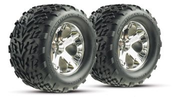 Tires & Wheels Talon/All-Star Chrome 2.8 (2) in the group Brands / T / Traxxas / Tires & Wheels at Minicars Hobby Distribution AB (423669)