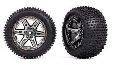 Tires & Wheels Alias / RXT Black Chrome 2,8 Rear (TSM-Rated)  (2) in the group Brands / T / Traxxas / Tires & Wheels at Minicars Hobby Distribution AB (423772R)
