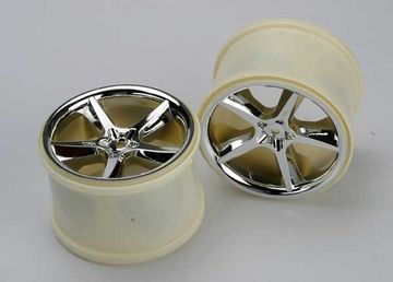 Wheels Gemini Chrome (14mm) 3.8 (2) in the group Brands / T / Traxxas / Tires & Wheels at Minicars Hobby Distribution AB (425372)