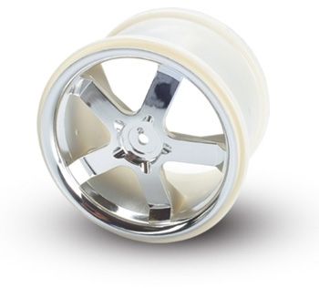Wheels Hurricane Chrome (14mm) 3.8 (2) in the group Brands / T / Traxxas / Tires & Wheels at Minicars Hobby Distribution AB (425373)