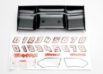 Wing Exo-Carbon with Decals  Revo in the group Brands / T / Traxxas / Spare Parts at Minicars Hobby Distribution AB (425446G)