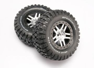 Tires & Wheels BFGoodrich/S-Spoke Satin Chrome 2WD Front (2) in the group Brands / T / Traxxas / Tires & Wheels at Minicars Hobby Distribution AB (425877)