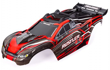 Body Rustler 4x4 Red (for Clipless Mounting)) in the group Brands / T / Traxxas / Bodies & Accessories at Minicars Hobby Distribution AB (426740-RED)