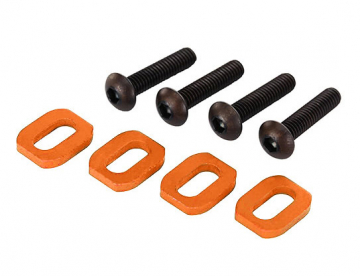 Washers Motor Mount Alu Orange w/ Screws (4) X-Maxx, XRT in the group Brands / T / Traxxas / Accessories at Minicars Hobby Distribution AB (427759-ORNG)