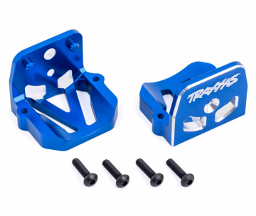 Motor Mounts Front & Rear Set Alu Blue X-Maxx, XRT in the group Brands / T / Traxxas / Spare Parts at Minicars Hobby Distribution AB (427760-BLUE)
