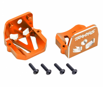 Motor Mounts Front & Rear Set Alu Orange X-Maxx, XRT in the group Brands / T / Traxxas / Spare Parts at Minicars Hobby Distribution AB (427760-ORNG)