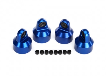 Shock Caps Aluminium Blue (for GTX #7761,7861) (4) in the group Brands / T / Traxxas / Spare Parts at Minicars Hobby Distribution AB (427764A)