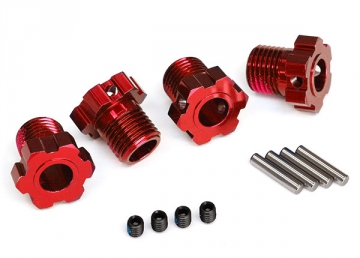 Wheel Hubs Splined 17mm Red (4) in the group Brands / T / Traxxas / Spare Parts at Minicars Hobby Distribution AB (428654R)