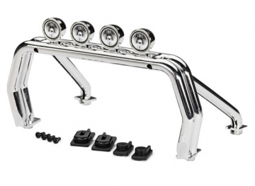 Roll Bar Chrome w/ Mounts Chevrolet K10, Ford F-150 in the group Brands / T / Traxxas / Spare Parts at Minicars Hobby Distribution AB (429262)