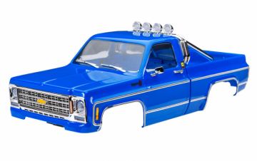 Body TRX-4M Chevrolet K10 Blue Complete (Clipless) in the group Brands / T / Traxxas / Spare Parts at Minicars Hobby Distribution AB (429811-BLUE)
