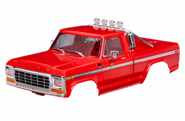 Body TRX-4M Ford F-150 Red Complete (Clipless) in the group Brands / T / Traxxas / Bodies & Accessories at Minicars Hobby Distribution AB (429812-RED)