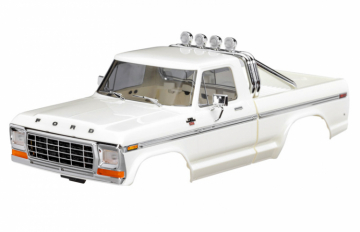 Body TRX-4M Ford F-150 White Complete (Clipless) in the group Brands / T / Traxxas / Bodies & Accessories at Minicars Hobby Distribution AB (429812-WHT)