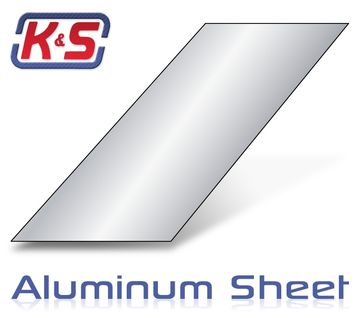 Aluminiumplt 0.8x100x250mm (1st x 6) i gruppen Fabrikat / K / K&S / Skivor hos Minicars Hobby Distribution AB (54256)