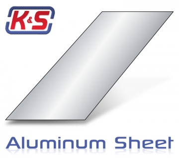 Aluminiumplt 1.6x150x305mm 6061-T6 (1) i gruppen Fabrikat / K / K&S / Skivor hos Minicars Hobby Distribution AB (5483070)