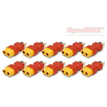 Adapter T-Plug Male - XT60 Female (10)* See B9840 in the group Brands / D / DynoMAX / Cables & Connectors at Minicars Hobby Distribution AB (B9350)