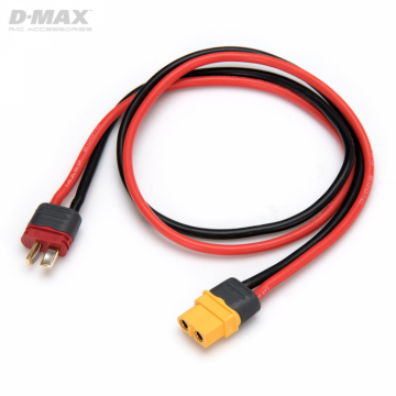 Charge Lead T-Plug Male to XT60 14AWG 500mm in the group Brands / D / DynoMAX / Cables & Connectors at Minicars Hobby Distribution AB (B9661)