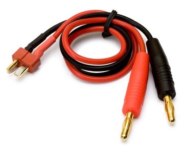 Charge Lead T-Plug with 4mm Banana Connectors in the group Brands / D / DynoMAX / Cables & Connectors at Minicars Hobby Distribution AB (B9703)
