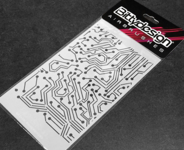 Vinyl Stencil - Electronic Circuit in the group Brands / H / Hobbynox / Masking at Minicars Hobby Distribution AB (BDSTC-013)