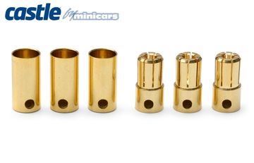 6.5mm Bullet Connectors 3pair 200A in der Gruppe Hersteller / C / Castle Creations / Cables & Connectors bei Minicars Hobby Distribution AB (CC-BULLET-6.5MM)