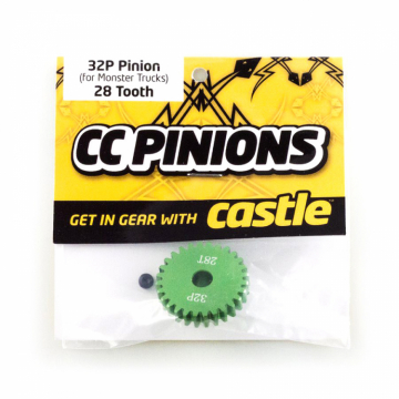 CC Pinion 28T 32P - 5mm i gruppen Fabrikat / C / Castle Creations / Piniondrev hos Minicars Hobby Distribution AB (CC010-0065-06)