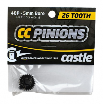CC Pinion 26T 48P - 5mm in der Gruppe Hersteller / C / Castle Creations / Pinion Gear bei Minicars Hobby Distribution AB (CC010-0065-45)