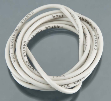 WIRE, 60, 13 AWG, WHITE in the group Brands / C / Castle Creations / Cables & Connectors at Minicars Hobby Distribution AB (CC011-0035-00)