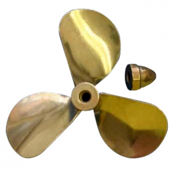 Brass Prop 3-Blade Right 3 dia in the group Brands / D / Dumas / Boat Propellers at Minicars Hobby Distribution AB (DU3108)