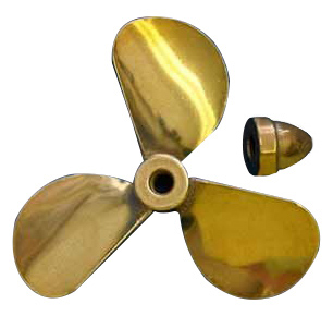 Brass Prop 3-Blade Right 2-1/2 dia in the group Brands / D / Dumas / Boat Propellers at Minicars Hobby Distribution AB (DU3110)