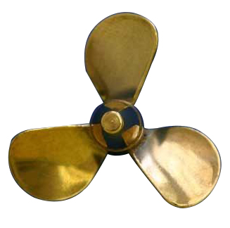 Brass Prop 3-Blade Left 1 dia in the group Brands / D / Dumas / Boat Propellers at Minicars Hobby Distribution AB (DU3134)
