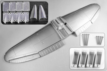 Wing set P47 silver 1700# in the group Brands / F / FMS / Spare Parts at Minicars Hobby Distribution AB (FMSSH102)