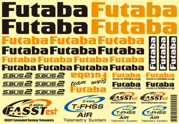 Futaba  Decal Sheet for Air 18x26cm in the group Brands / F / Futaba / Promotional material at Minicars Hobby Distribution AB (FPEBB1180)
