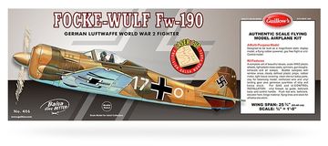 Focke Wulf FW190 Laser-Cut Guillow in the group Brands / G / Guillows / Wooden Models at Minicars Hobby Distribution AB (GU0406LC)