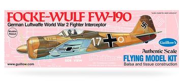 Focke-Wulf FW190 Model kit in the group Brands / G / Guillows / Wooden Models at Minicars Hobby Distribution AB (GU0502)