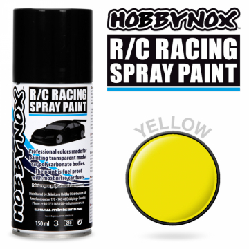 Gul R/C Racing Spray Frg 150 ml i gruppen Fabrikat / H / Hobbynox / Sprayfrger RC Bil hos Minicars Hobby Distribution AB (HN1300)