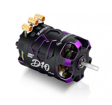 Motor XeRun D10 10.5T Lila Drift BL Sensored i gruppen Fabrikat / H / Hobbywing / Elmotorer hos Minicars Hobby Distribution AB (HW30401136)