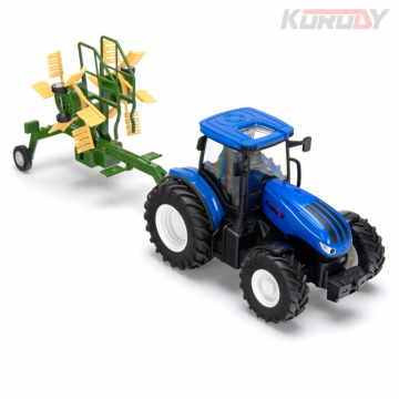 Tractor with haytedder RC RTR 1:24 in der Gruppe Hersteller / K / Korody / Korody RC Tractors bei Minicars Hobby Distribution AB (KO6637H)