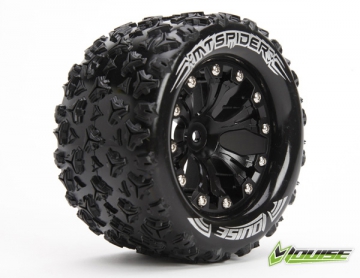 Tire & Wheel MT-SPIDER 2,8 Black 1/2-Offet (2) in the group Brands / L / Louise RC World / Tires 1/10 Truck Monster at Minicars Hobby Distribution AB (LT3203BH)