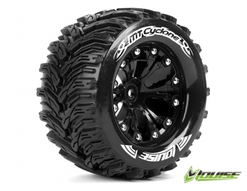Tire & Wheel MT-CYCLONE 2,8 Black 0-Offset (2) in the group Brands / L / Louise RC World / Tires 1/10 Truck Monster at Minicars Hobby Distribution AB (LT3226B)