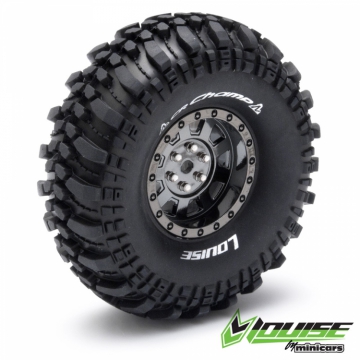 Tire & Wheel CR-CHAMP 1.9 Black Chrome (2) in the group Brands / L / Louise RC World / Tires Crawler at Minicars Hobby Distribution AB (LT3231VBC)