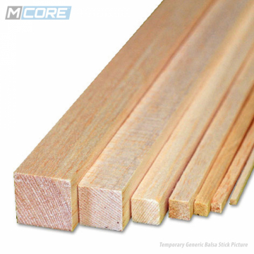 Balsa strip 5x5x1000mm M-Core in the group Brands / M / M-Core / Balsa Strips at Minicars Hobby Distribution AB (MCB-ST05-05-100)