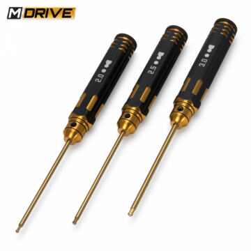 Pro TiN Allen Wrench Ball Hex Tool Set 2, 2.5 & 3mm in the group Brands / M / M-Drive / Hand Tools at Minicars Hobby Distribution AB (MD23000)