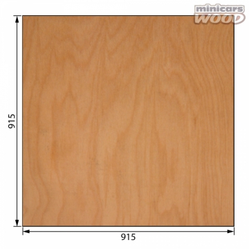 Aircraft Birch Plywood 0.8 x 915 x 915 mm 3-ply in the group Brands / M / Minicars Wood / Plywood Sheet at Minicars Hobby Distribution AB (MW1-08-915-915)