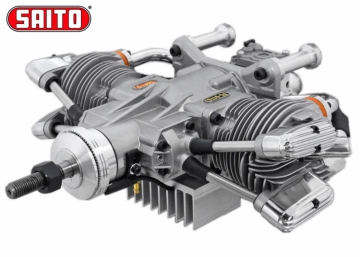 FG-61TS 61cc 4-cycle Twin Gas engine in the group Brands / S / Saito / Gasoline Engines at Minicars Hobby Distribution AB (SAFG-61TS)